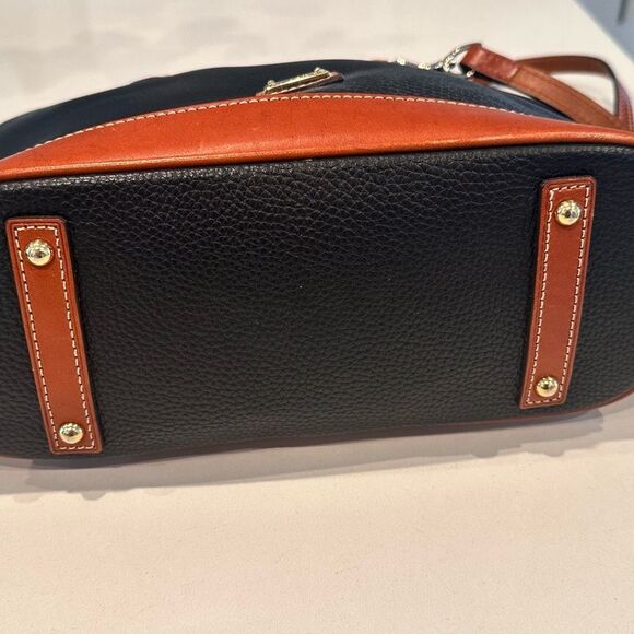 Dooney & Bourke Black and Tan Leather Satchel - Picture 3 of 16